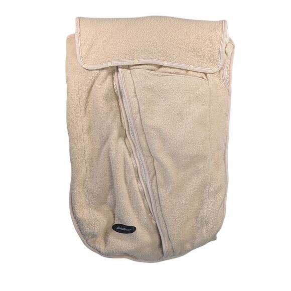 Eddie Bauer Car Baby Seat Stroller Cover Cream Fleece - Picture 1 of 16